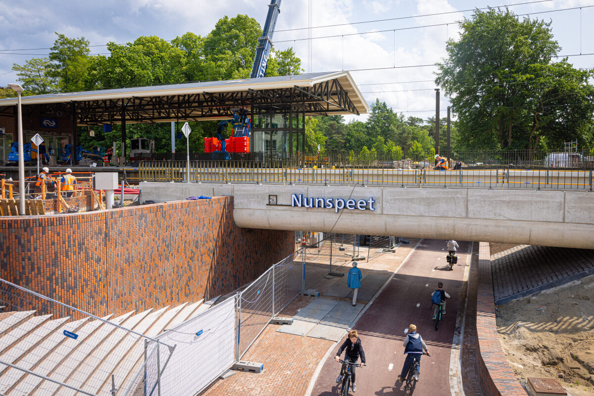 De nieuwe onderdoorgang van station Nunspeet