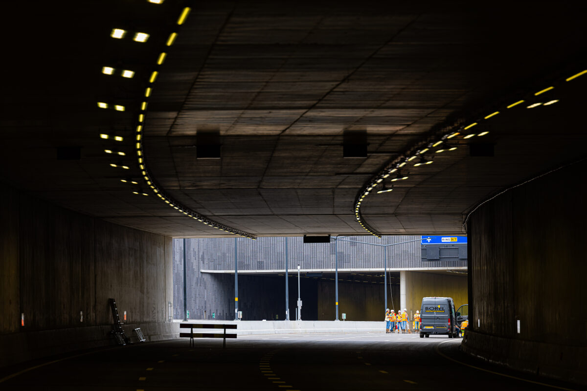 De verdiepte ligging van de N7 bij Groningen
