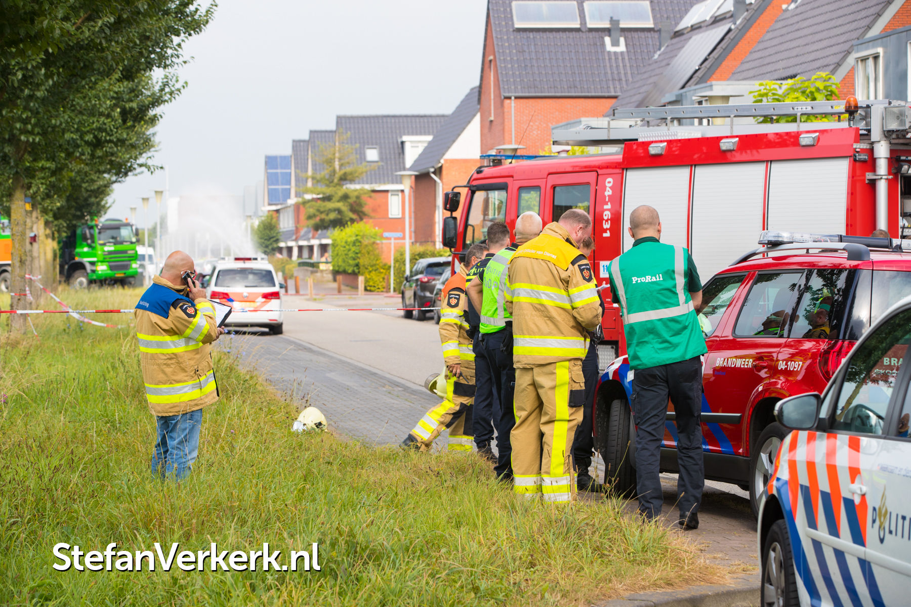 GRIP 2 Grote hulpverlening gaslekkage Erfwal Zwolle Foto's Stefan