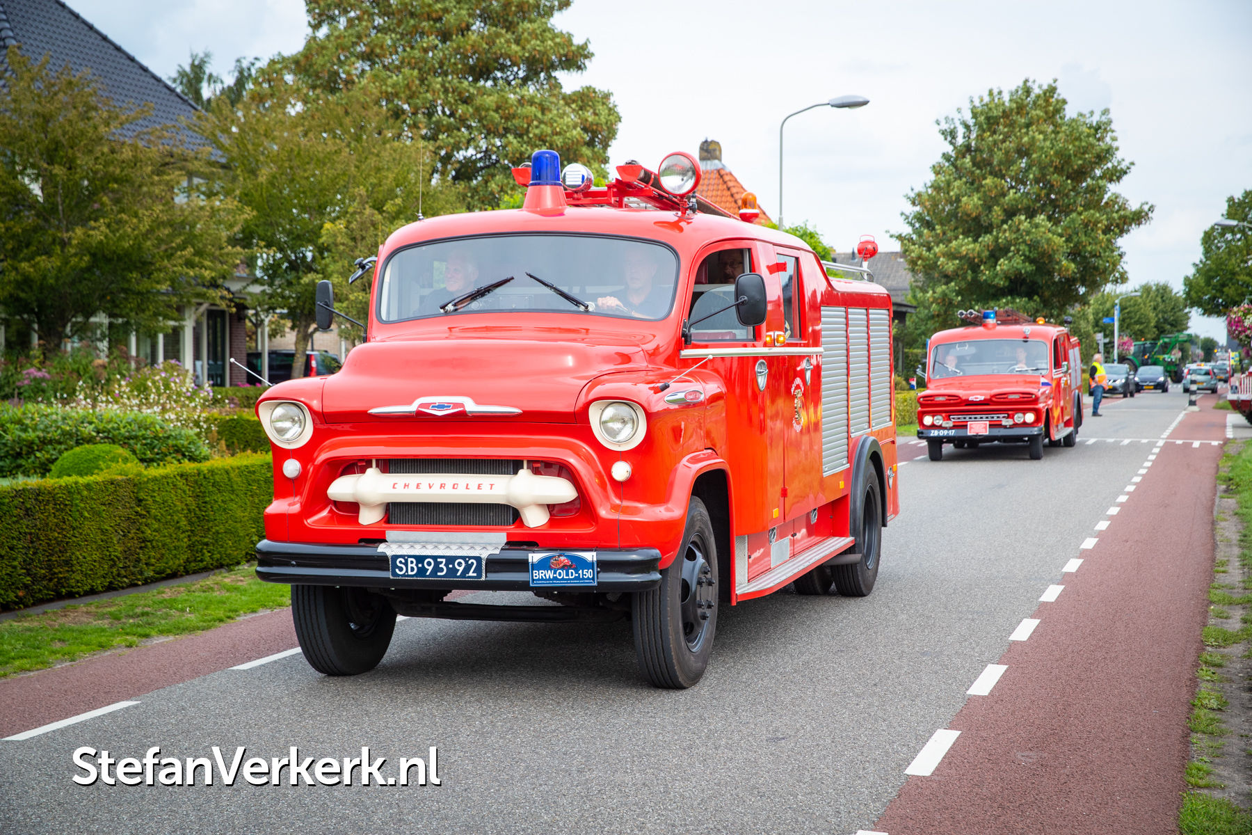 Oldtimer rondrit brandweer Oldebroek 150 jaar - Foto's - Stefan Verkerk