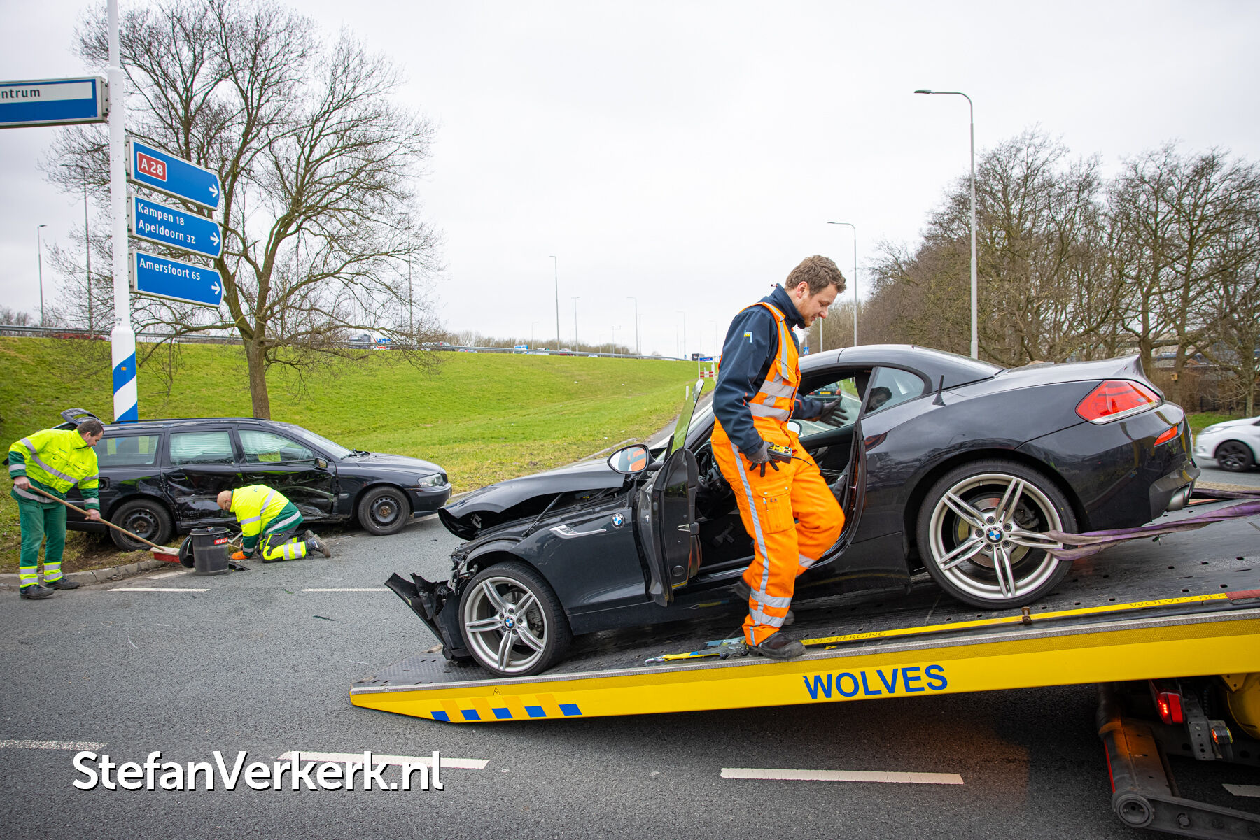 Ongeval auto auto Katerdijk toerit A28 ZwolleCentrum Zwolle Foto